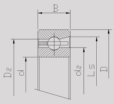角接触球轴承剖面图图片