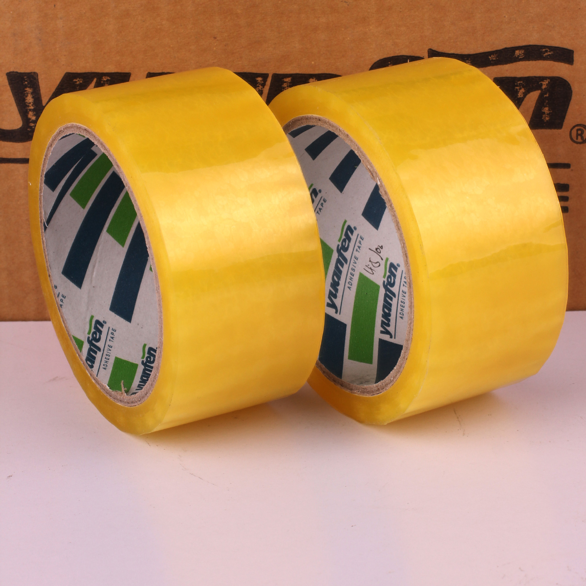 批发黄色bopp封箱胶带宽4.5cm 黄色打包胶带批发 义乌货源4810