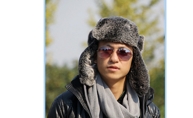 雷锋帽 男 北京青年同款帽子 冬季保暖护耳帽 骑车帽 滑雪帽图片