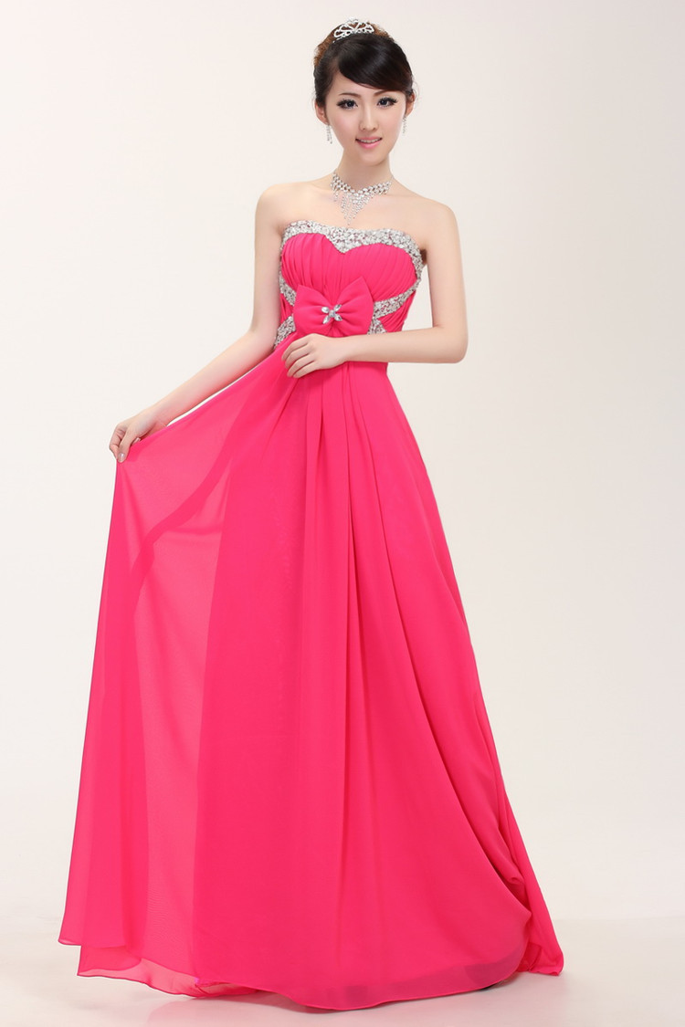 11clf41 闪亮翠钻晚礼服 新娘伴娘结婚敬酒抹胸晚装 表演礼服