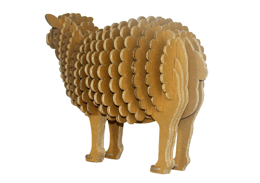 纸质3d立体拼图动物模型 益智玩具 十二生肖羊智力拼图