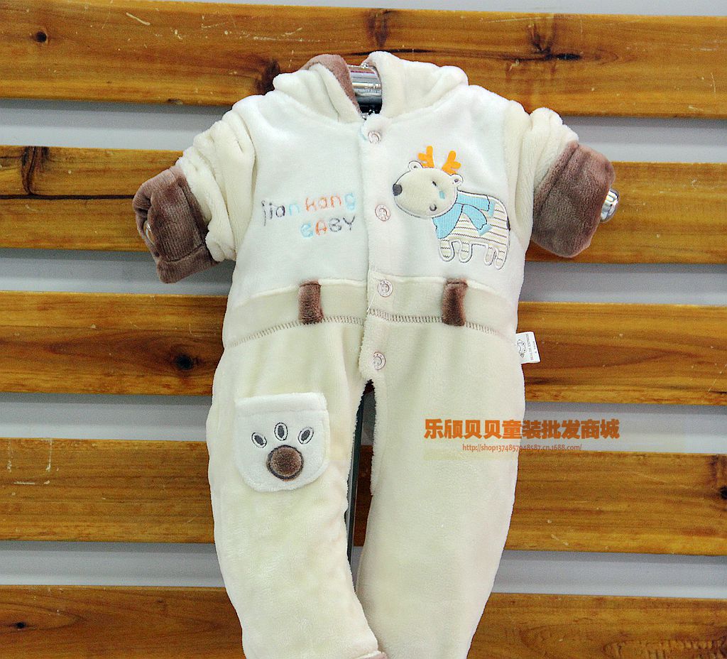2013秋冬新款 健康快车 婴幼儿童装加棉连体服 爬服 m3094