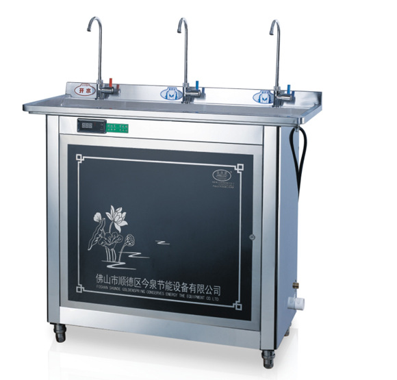 3这款温热型饮水机带3个龙头,一开二温,可联系金泉涞饮水机厂家定做