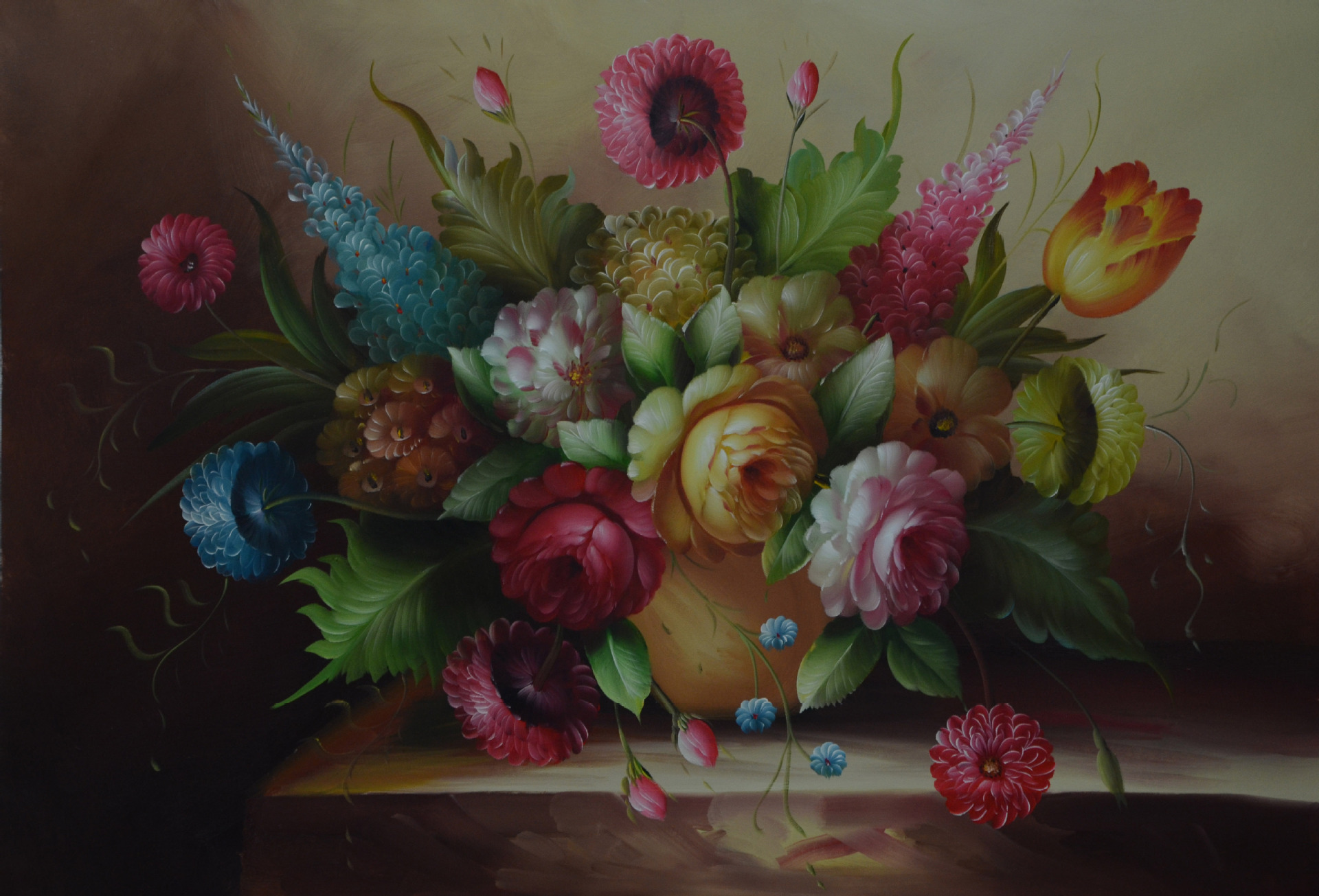 【国勇油画】厂家直销 油画批发 花卉油画 装饰画