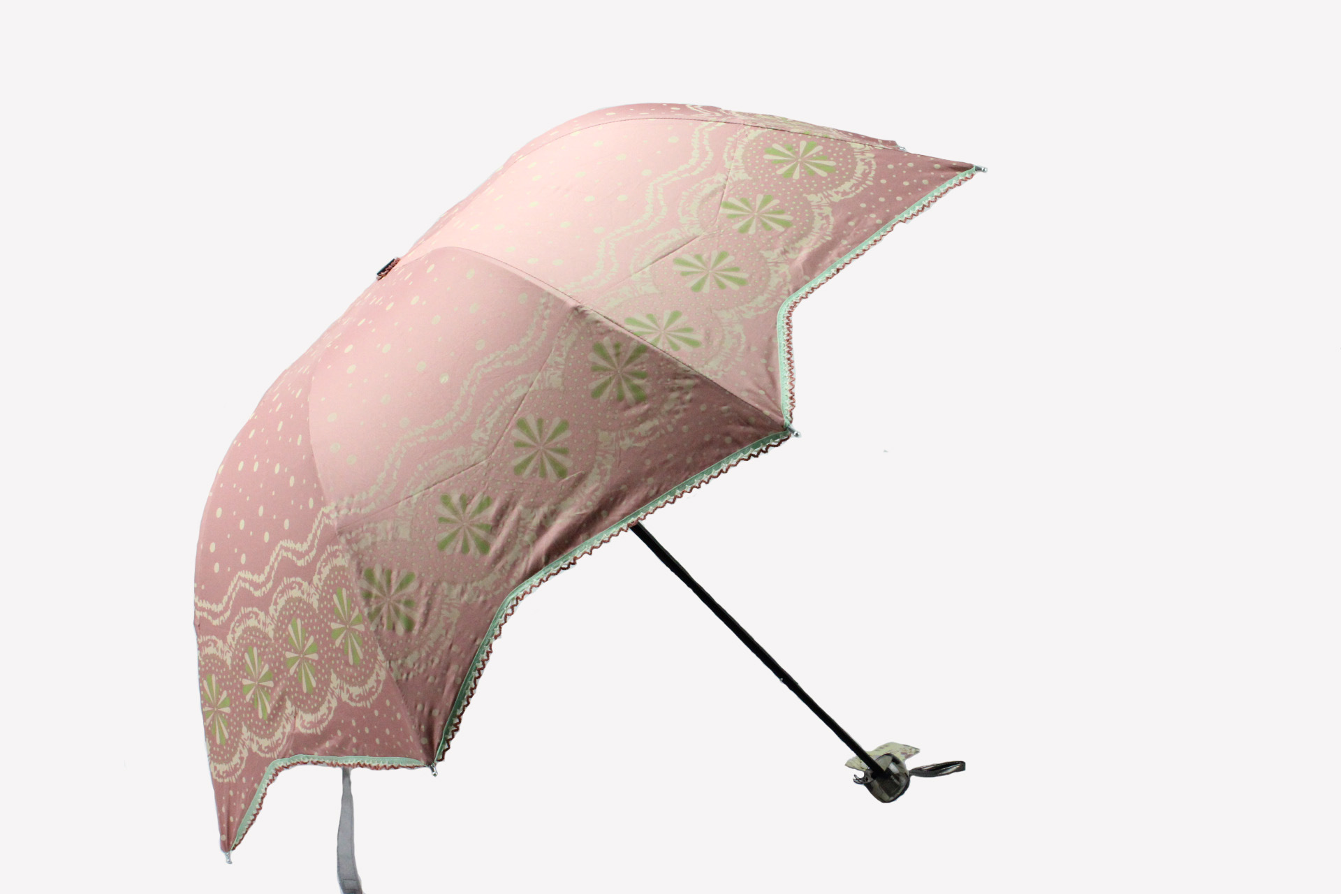 2013新款安娜淑三角形全钩边拱形女士遮阳伞图片_12