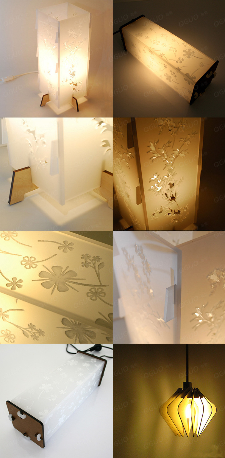亚克力灯饰配件 雕刻灯饰亚克力件 灯饰外形雕花 异形切割