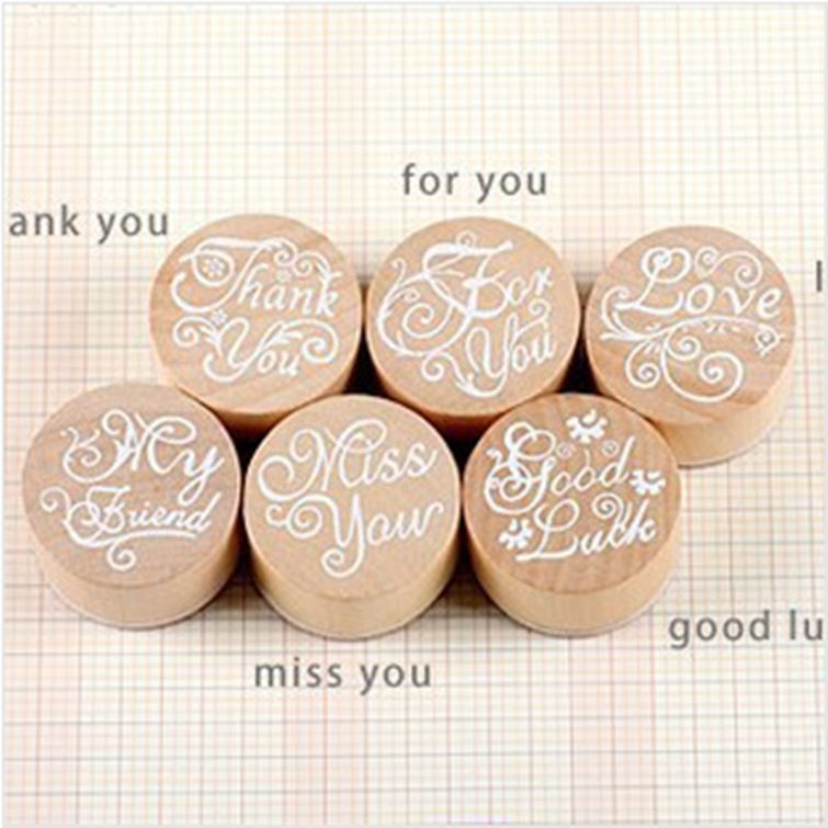 430034【推荐款】祝福语英文印章18枚韩国文具批发