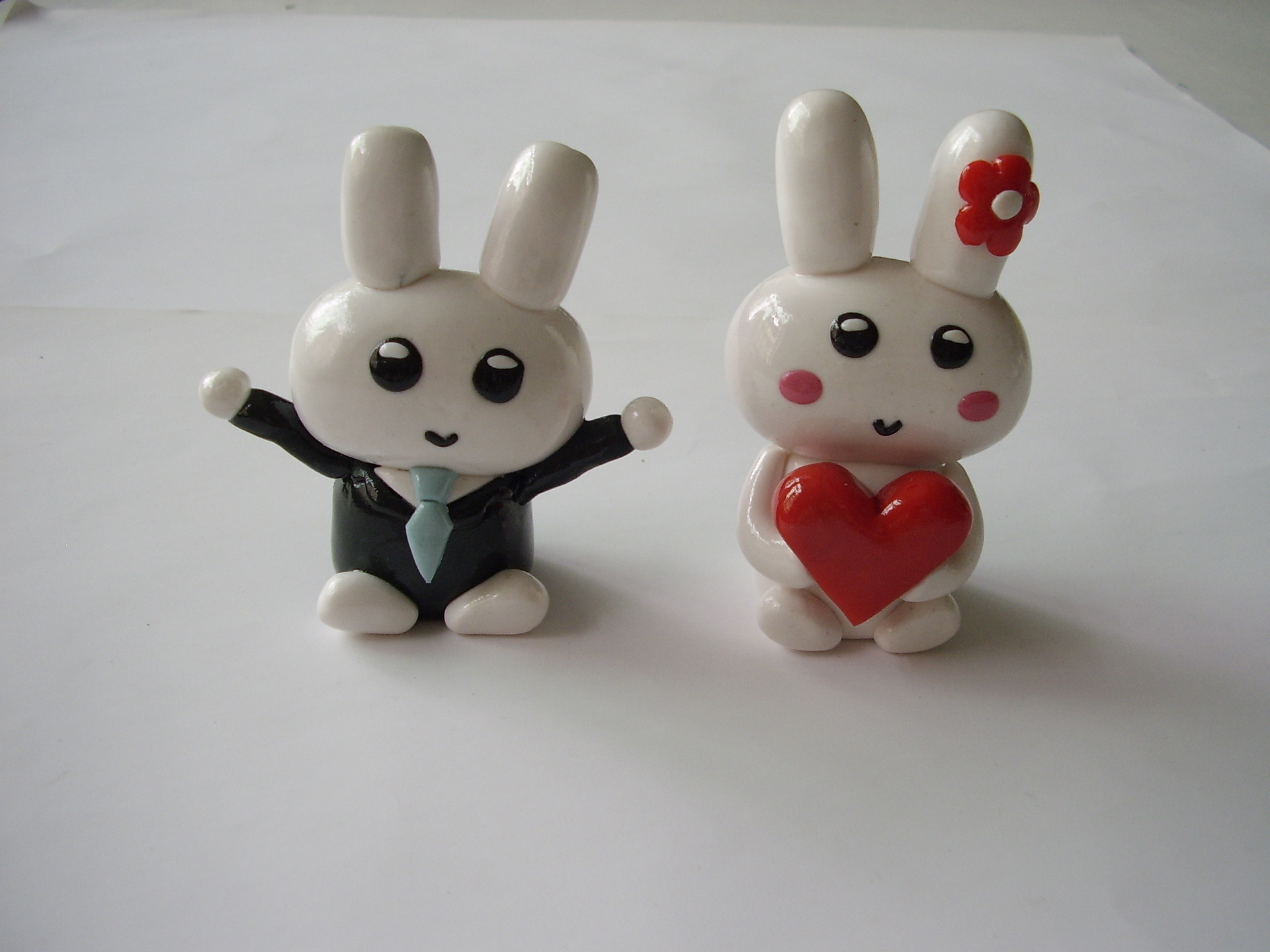 精美软陶小兔卡通公仔 纯手工制作2013年为爆热销工艺品