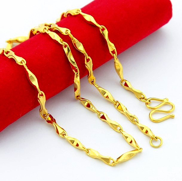 爆款黄金元宝项链 男女同款 镀真金 久不掉色金店同款jp044