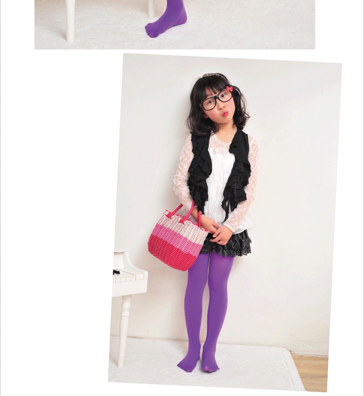 儿童连裤袜 天鹅绒连袜裤 糖果色 儿童打底袜 白色舞蹈袜 批发