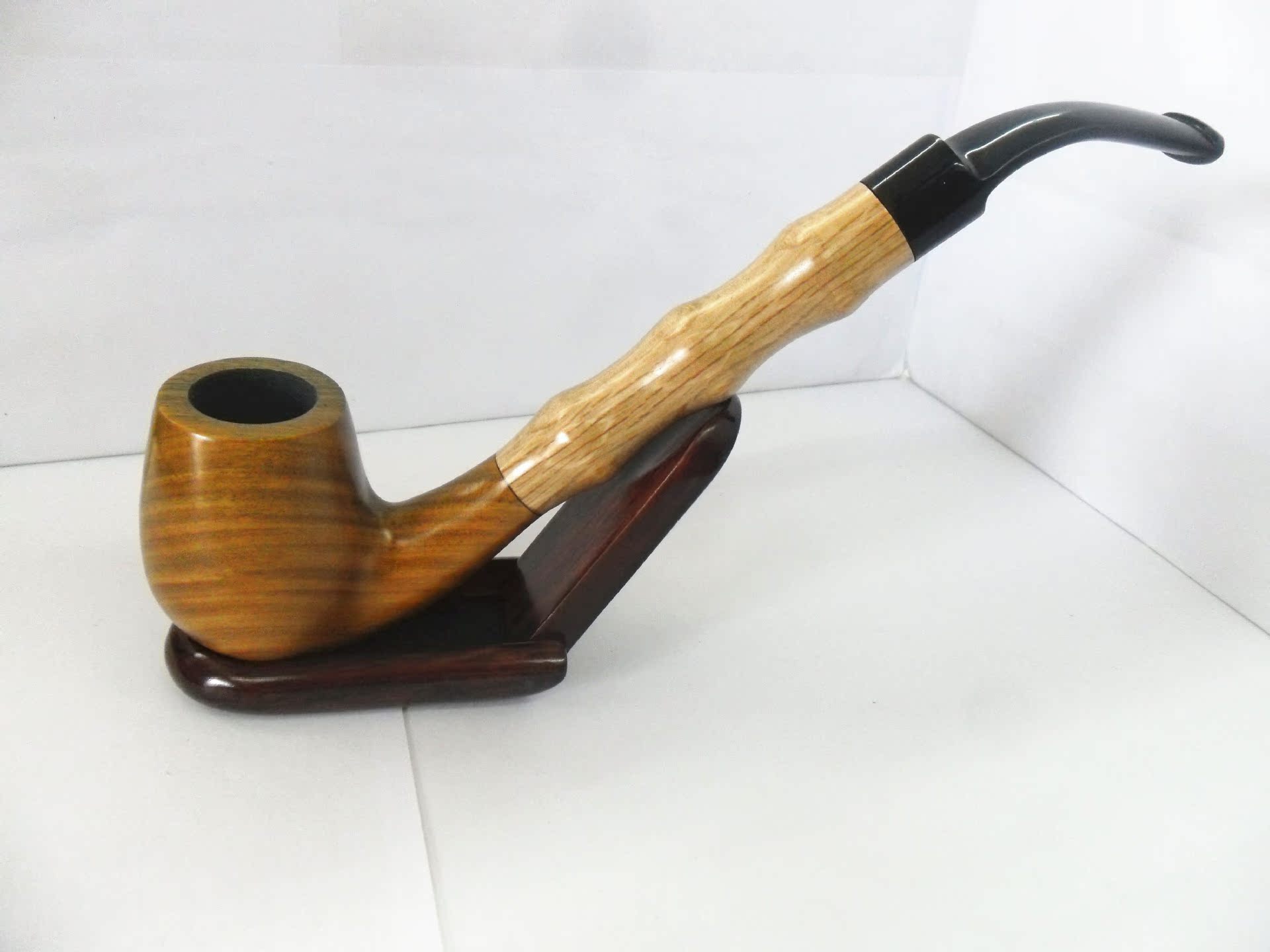 (福腾烟具)竹节烟斗 檀木长杆烟斗 653-绿檀长杆烟斗 现货