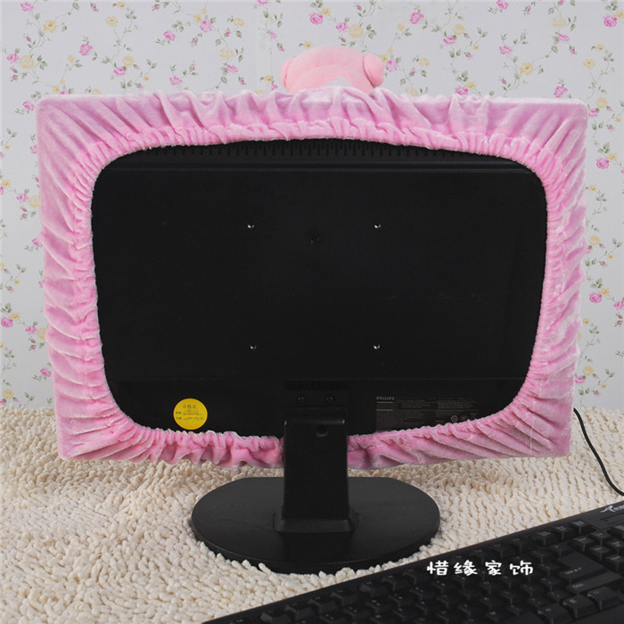 卡通台式电脑罩电脑套电脑圈布艺液晶显示器防尘罩17—23寸
