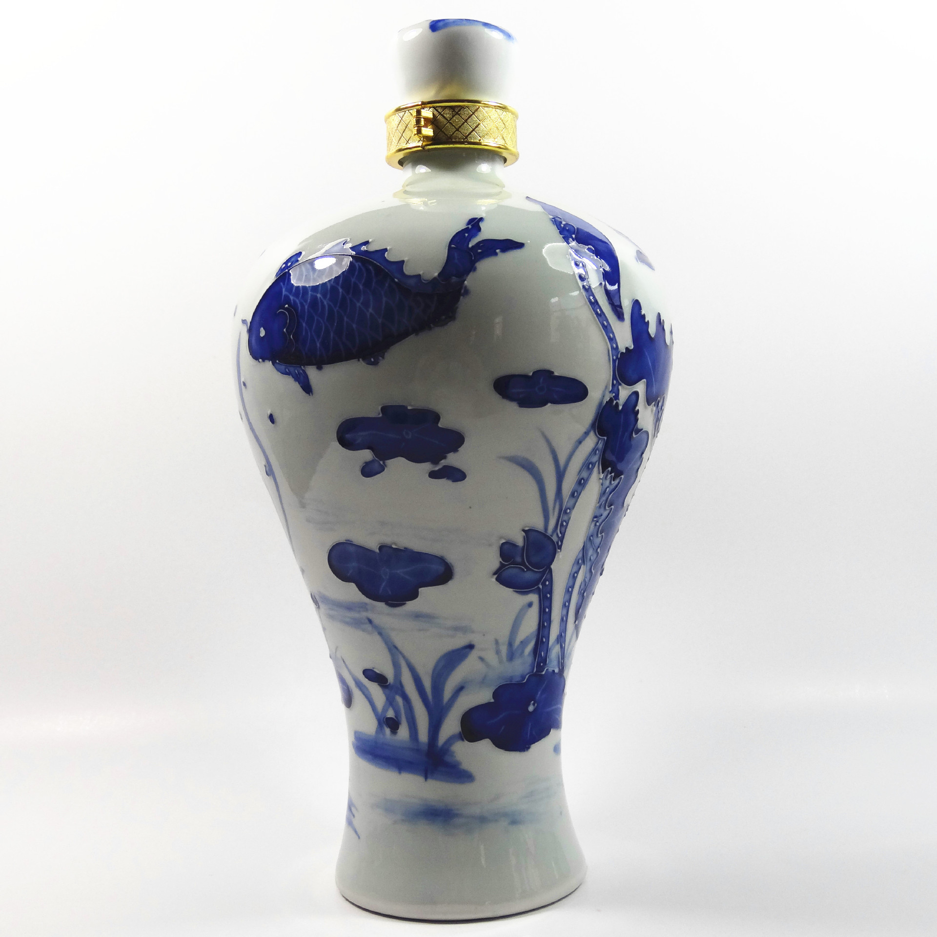 厂家直销 如鱼得水陶瓷酒瓶景德镇青花瓷饰品白酒罐酒瓶5斤装