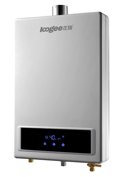 厂家直销家用强排恒温热水器 10l 拉丝面板 多功能液晶显示