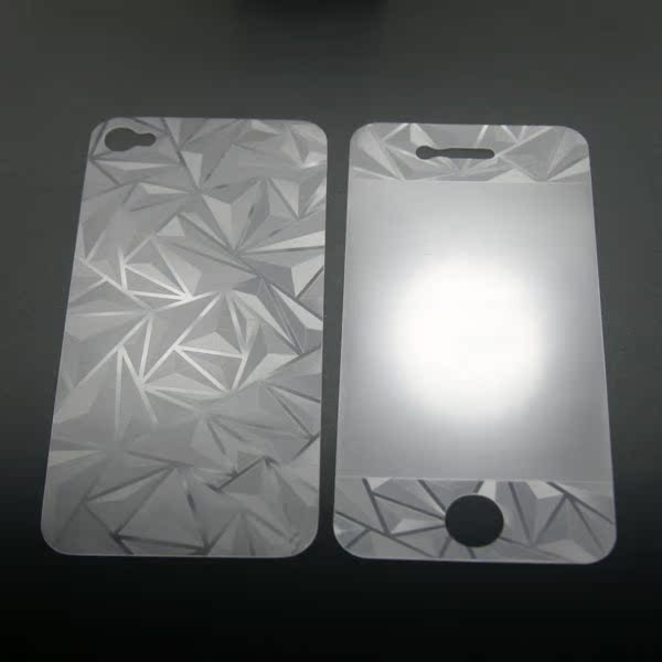 iphone4s贴膜彩膜 苹果4手机保护膜iphone5 3d立体膜钻石膜