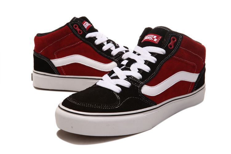 vans 万斯条纹系列中邦 4色时尚款 中帮休闲鞋 休闲板鞋 男鞋