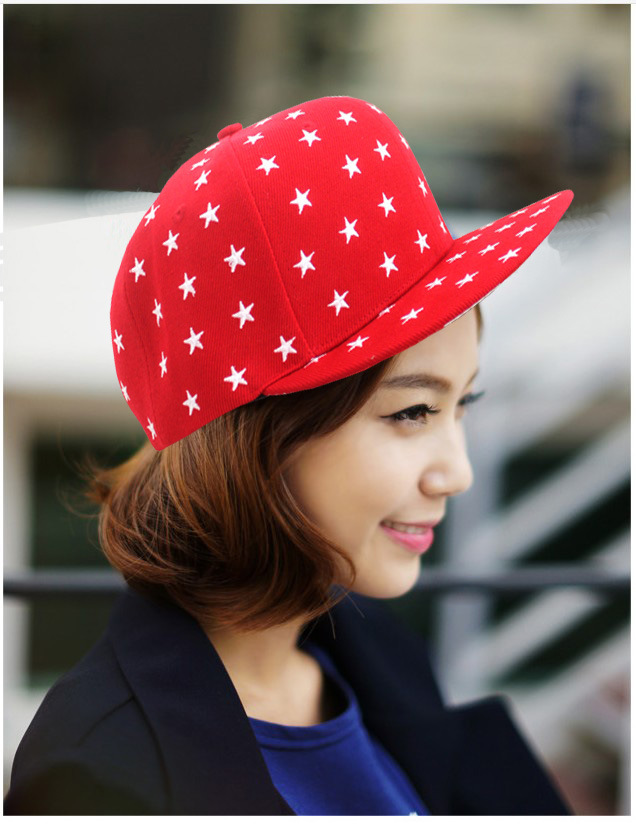 b0268kimi同款金线刺绣五角星星帽