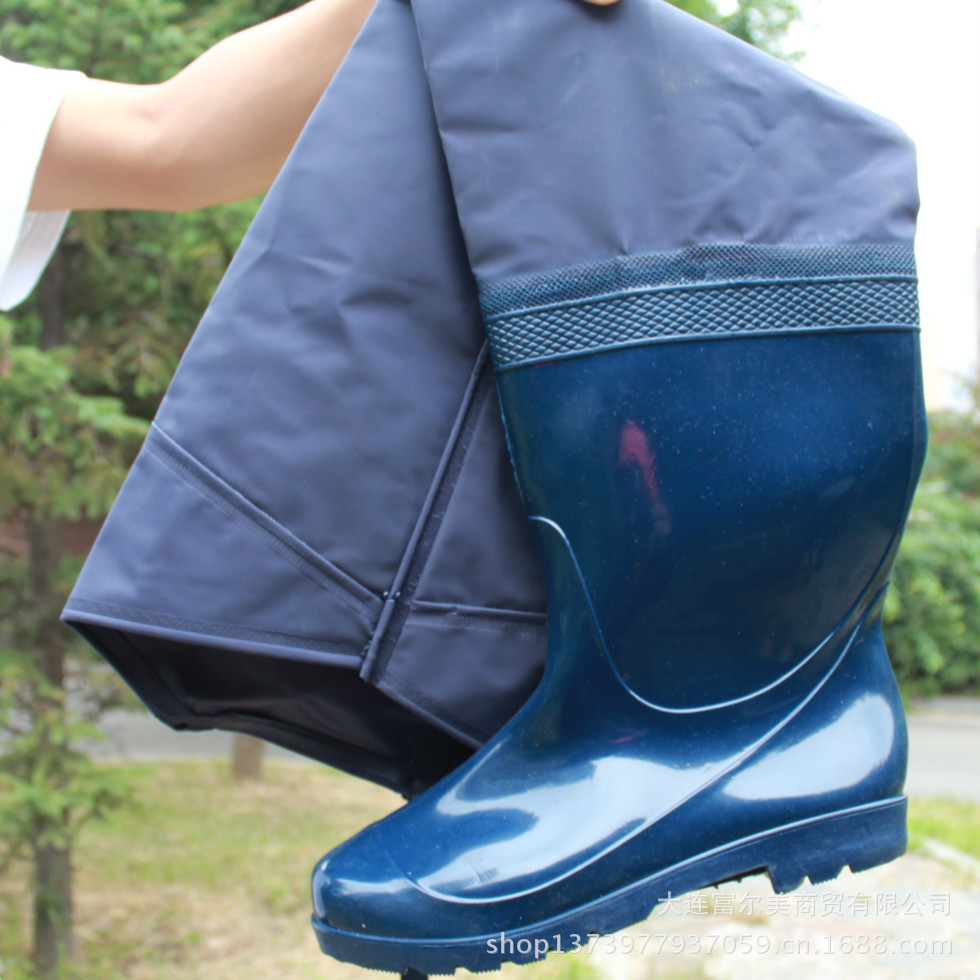 pvc加厚打渔郎下水裤/钓鱼裤/防水裤/涉水 抗穿/牛筋底