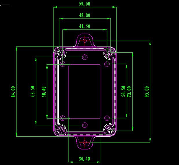供应83*58*33mm防水开关盒 带耳挂墙接线盒