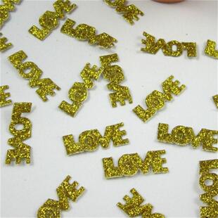 创意 喜糖盒配件 烫金love字母 diy手工贴片