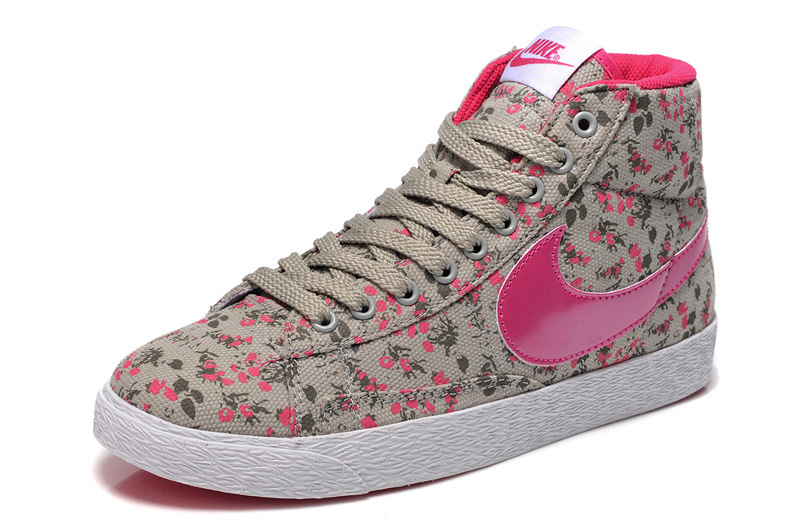 耐克斯运动鞋 新一代开拓者高帮小碎花女子板鞋休闲运动鞋