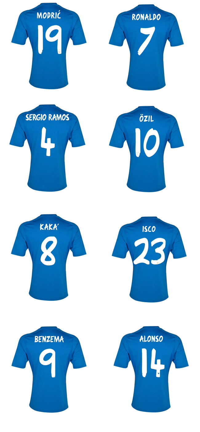 13-14皇家马德里客场 短袖/长袖足球服 皇马客场泰版足球服c罗7图片_8