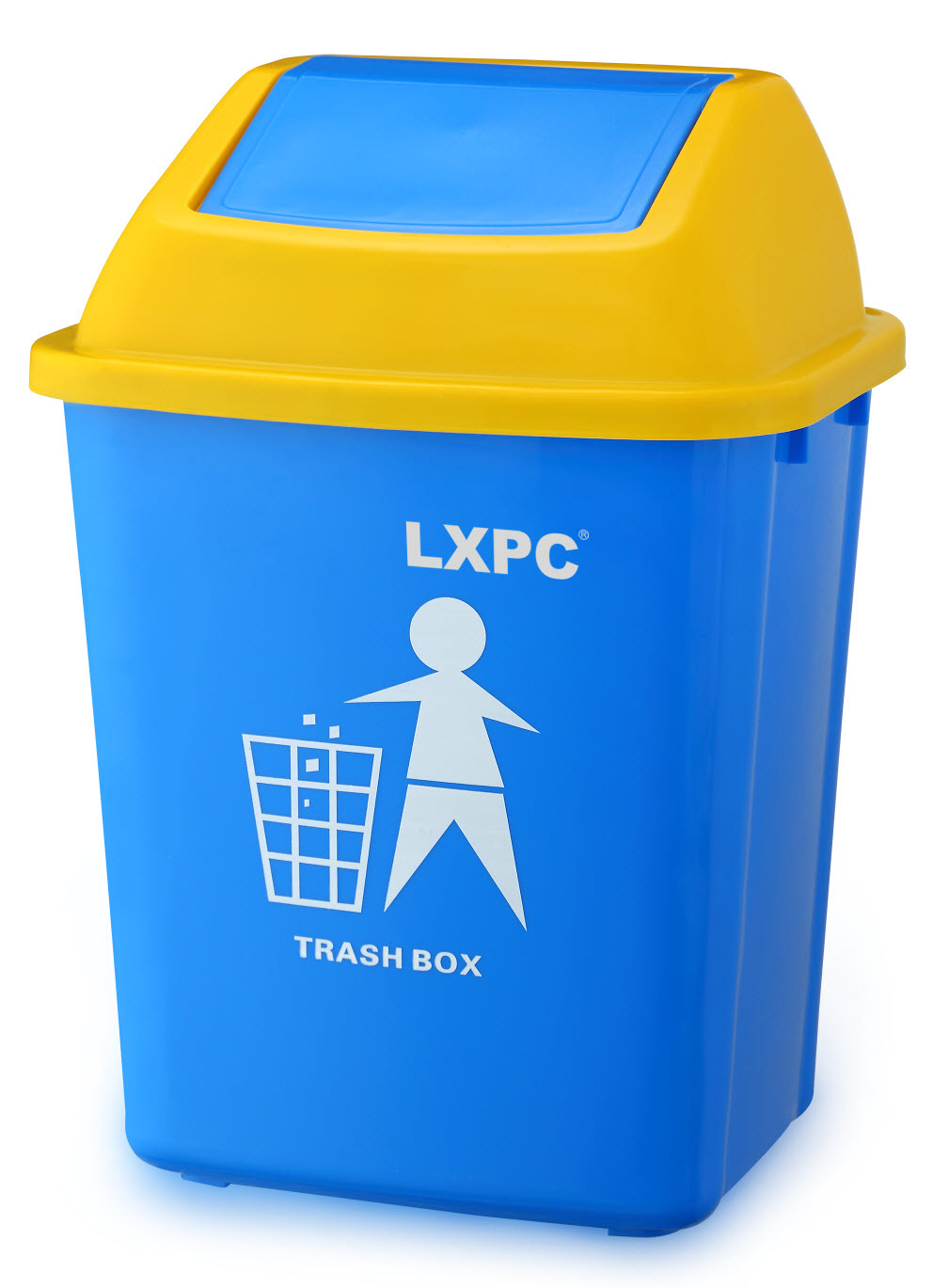 20l新料蓝色弹盖垃圾桶