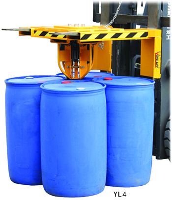 油桶夹具_yl4四油桶夹叉车 油桶吊具 四油桶夹具 铁桶塑料桶通用 - 阿