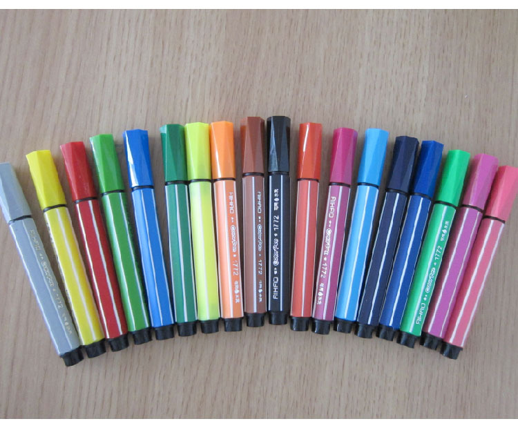 爱好水洗水彩笔 1772-8/12/18/24色手提式涂鸦笔 儿童绘画水性笔