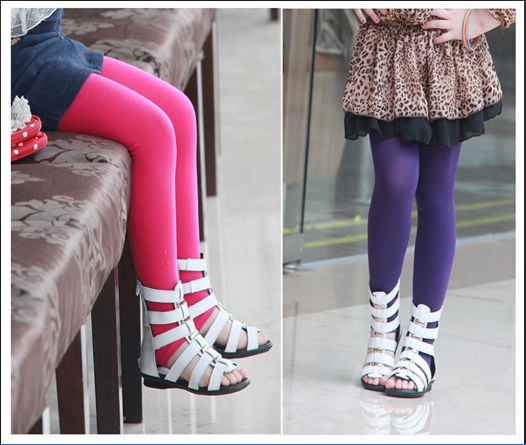 春秋糖果色儿童天鹅绒踩脚裤袜踩脚打底裤舞蹈袜丝袜子批发