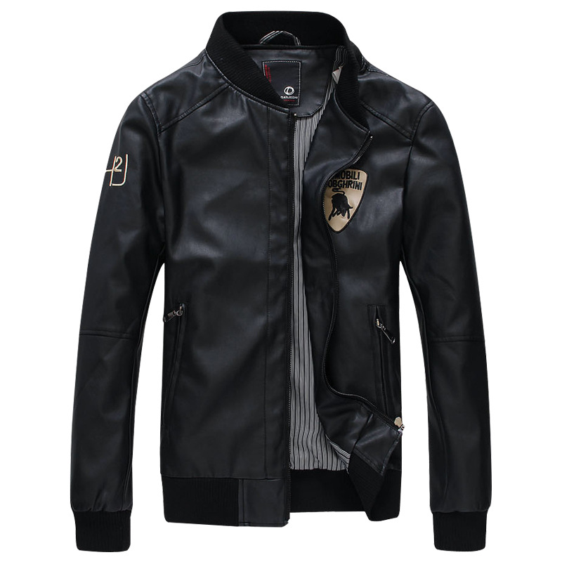 批发男款水洗兰博皮衣 韩版立领皮衣 男装休闲皮外套