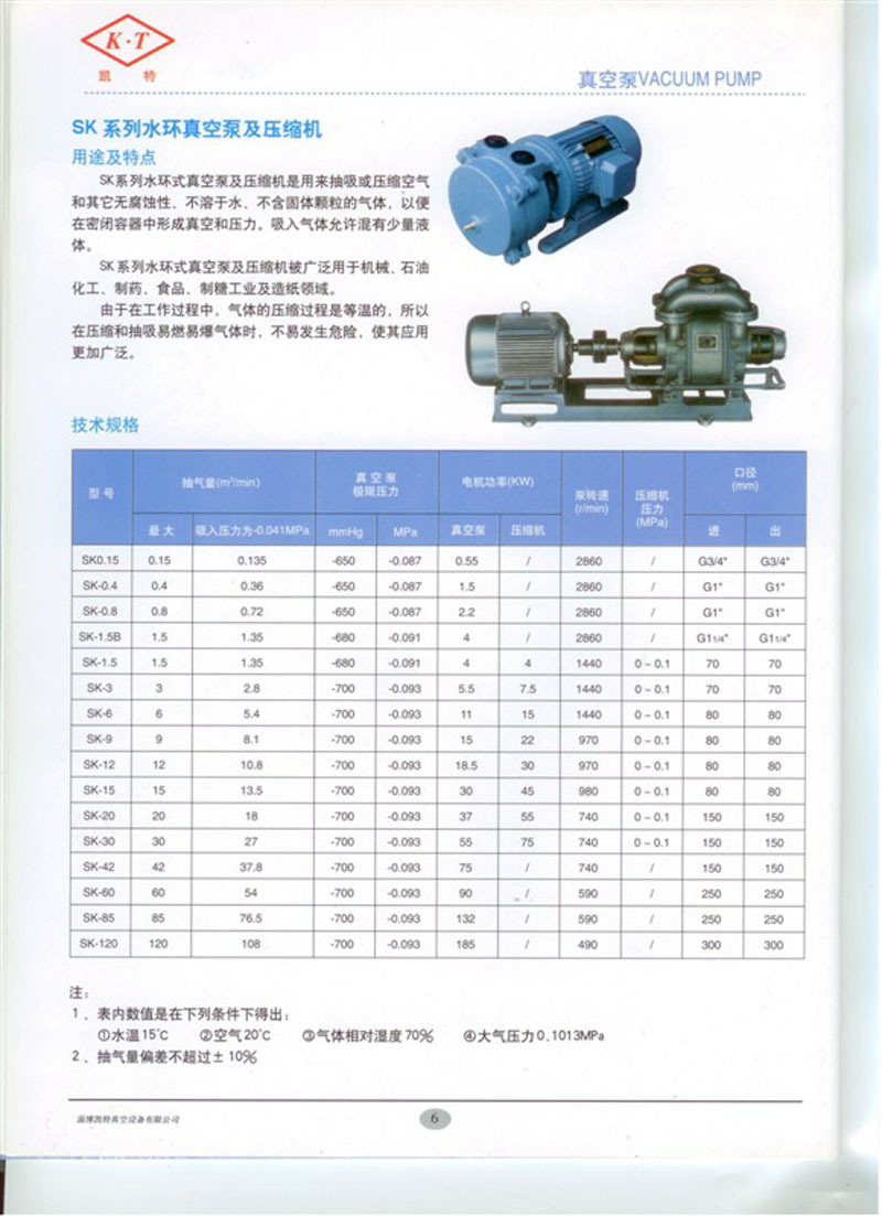 淄博公司生产sk系列水环真空泵2sk系列水环真空泵sk-0.15等型号