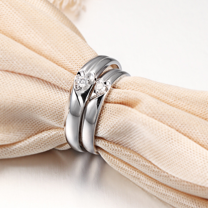love系列—白18k金钻石情侣对戒图片_5