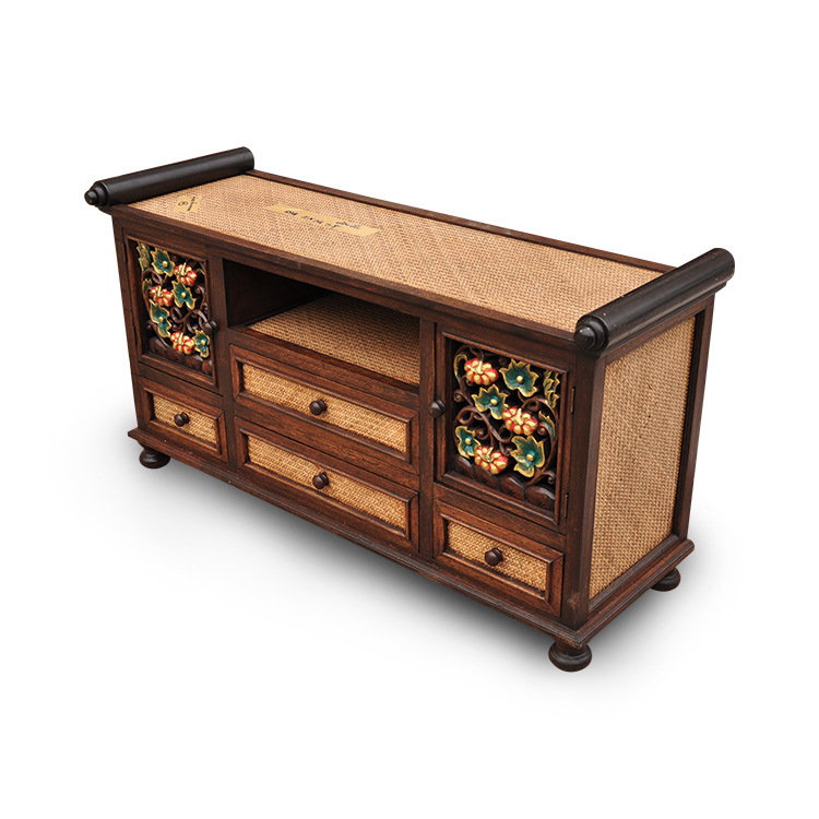 东南亚家具家居 电视柜 南亚风情芒果木柜子储物柜0779-102085