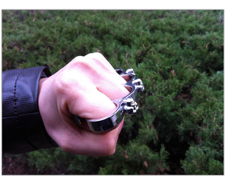 混批 手扣铁四指头 武术防身用具 虎拳 莲花骷髅铁拳环拳