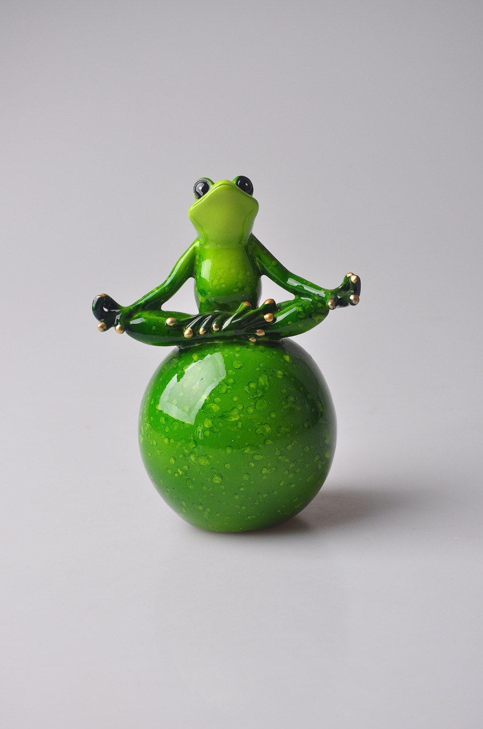 艺翔工艺家居装饰品 创意精美瑜伽青蛙艺术摆件 时尚个性精致礼品