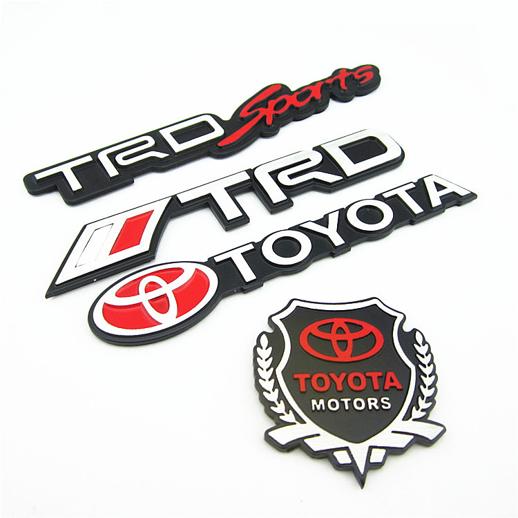 豐田trd性能版 盾牌車標 toyota改裝金屬車標 trdsport車標貼