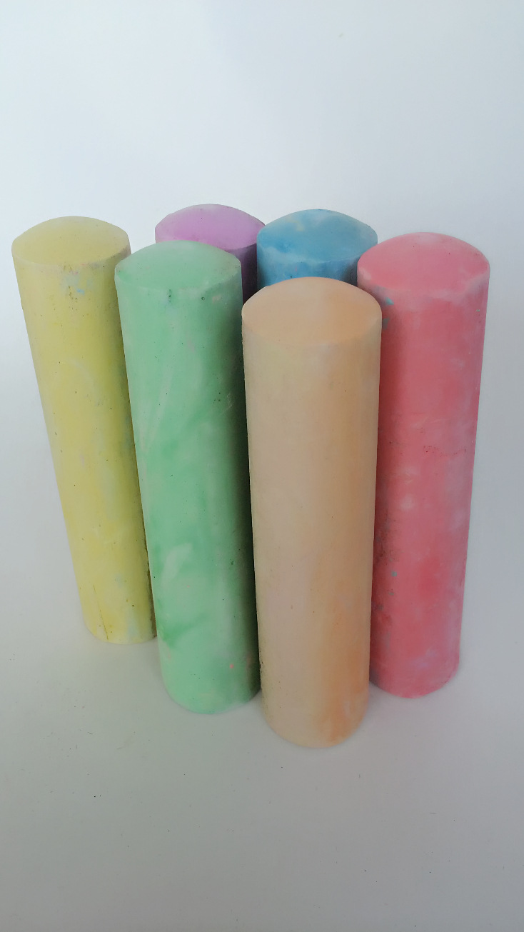 高档无尘粉笔圆柱型彩色黑板专用写字粉笔 雨露粉笔d