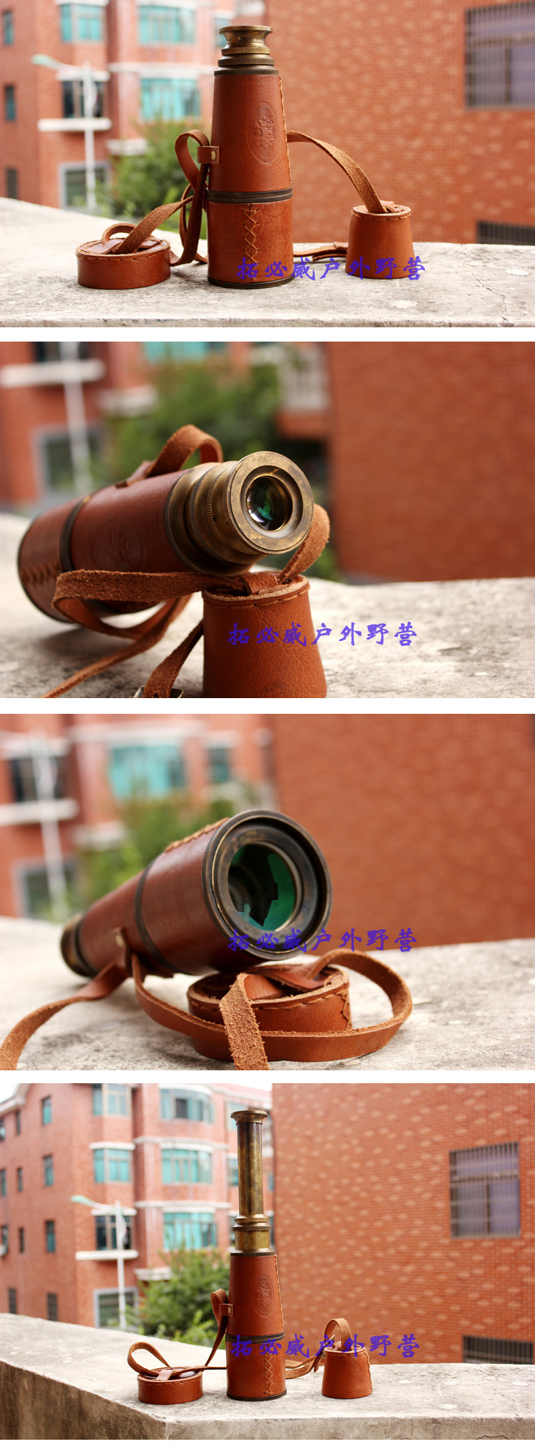 全铜海盗单筒望远镜 收藏观赏镜广角海盗镜 怀旧经典望远镜高清