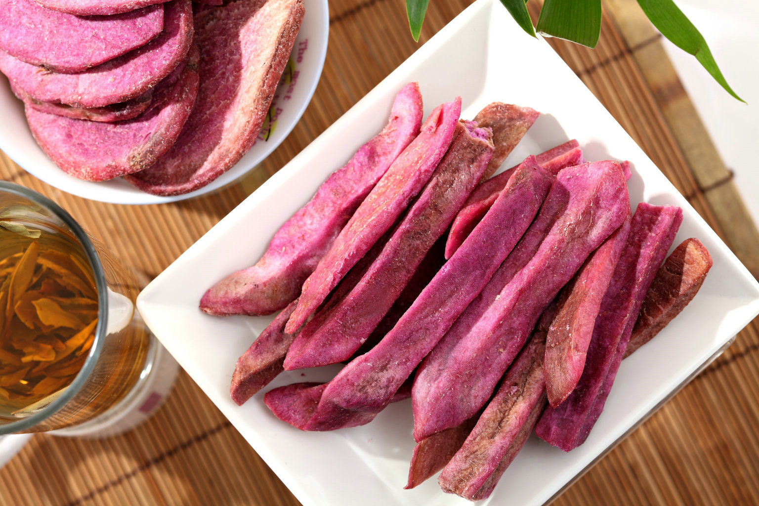 特惠促销非油炸袋装脆蕃天紫薯条46g包