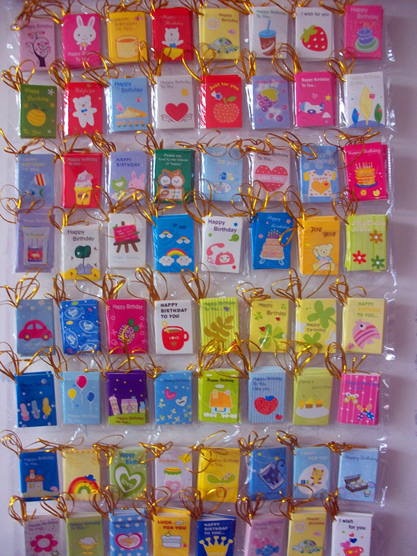 韩国创意祝福卡片贺卡生日迷你贺卡卡片批发生日祝福小吊卡批发