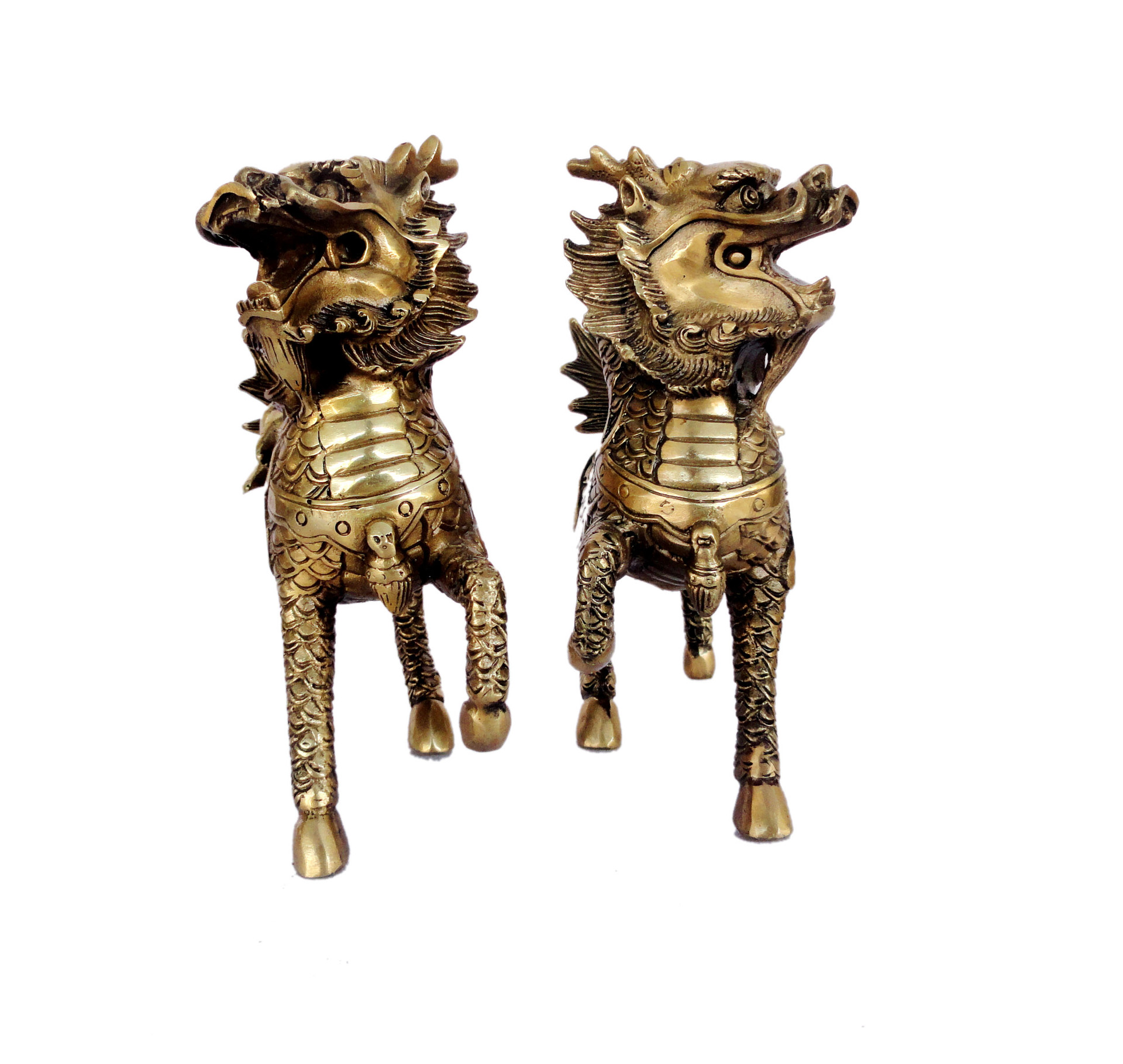 开光纯铜麒麟送子麒麟摆件求子观音送子得子家居工艺品摆件