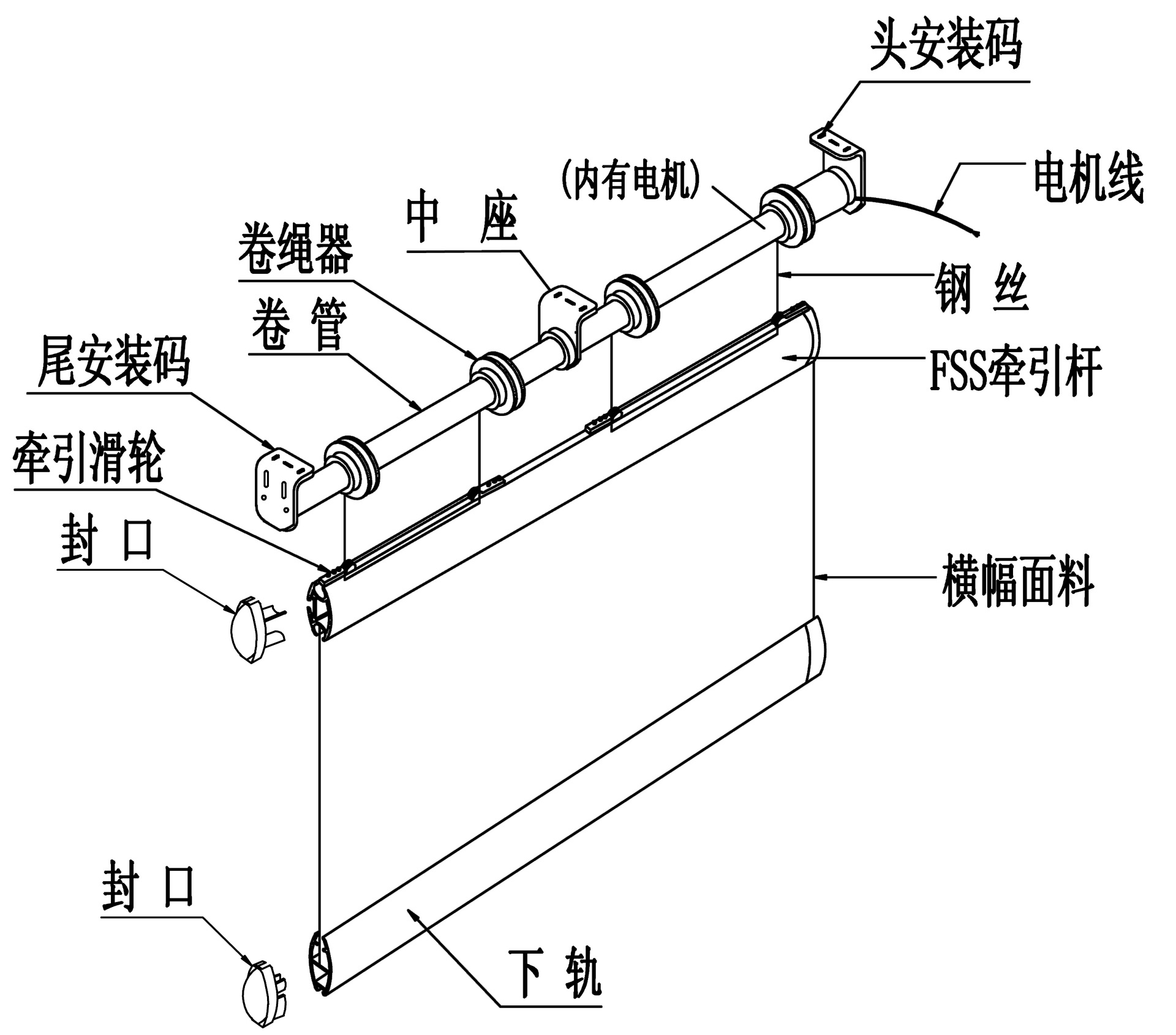 電動升降會標/幕布拉昇簾