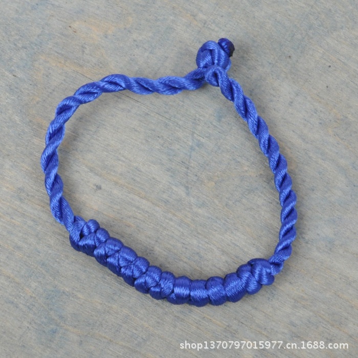 sj 宝蓝手绳 only13 同心结 明星 周边 【ss002】 风格:其他 种类