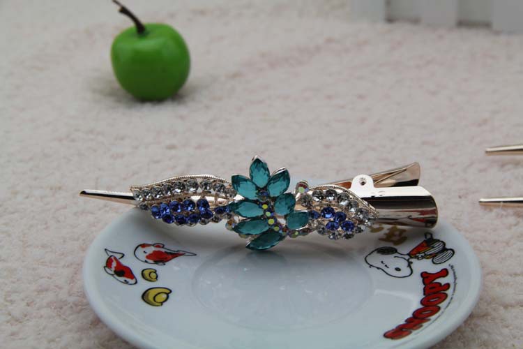 稻花牛角发夹 横夹牛角发夹 厂家直销牛角夹 合金牛角发夹