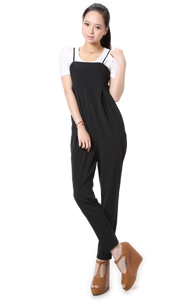 2013显瘦韩版连身裤连衣裤女纯色哈伦裤夏季 连体裤长裤 款j