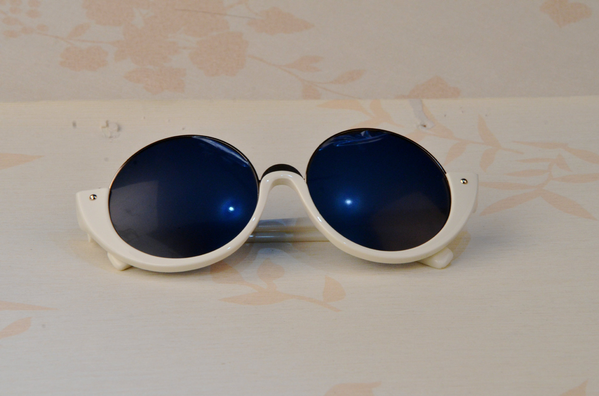 复古风偏光太阳眼镜批发 时尚女生半框墨镜 圆框女士太阳镜nl0266