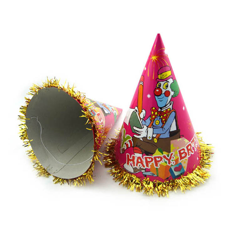 儿童生日帽生日party用品纸帽子一次性生日帽生日party圣诞帽-「纸质