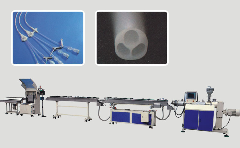 行業專用設備 塑料機械 塑料擠出機 廣東精密醫療管擠出機 pu醫用管材