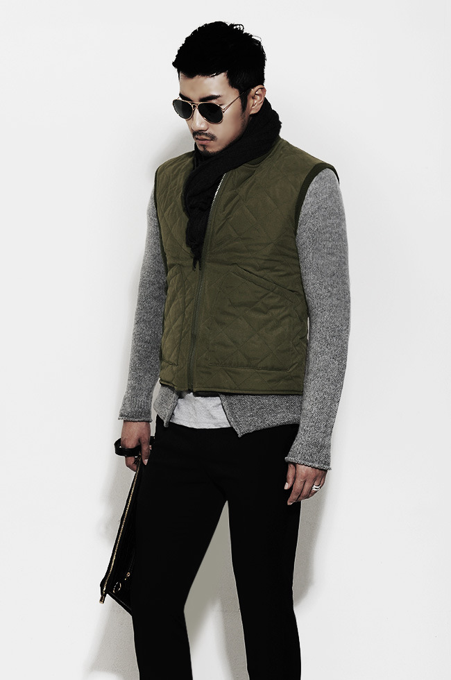 jp183 新款韩版秋冬男装 男士商务休闲韩版 修身卡其色马甲